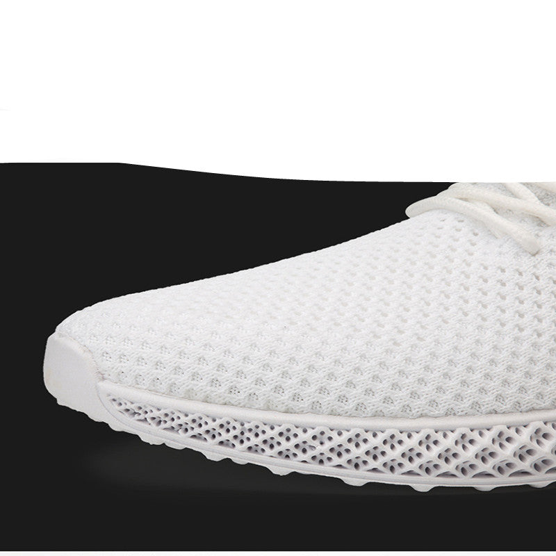 Summer New Casual Mesh Shoes Men's White Shoes