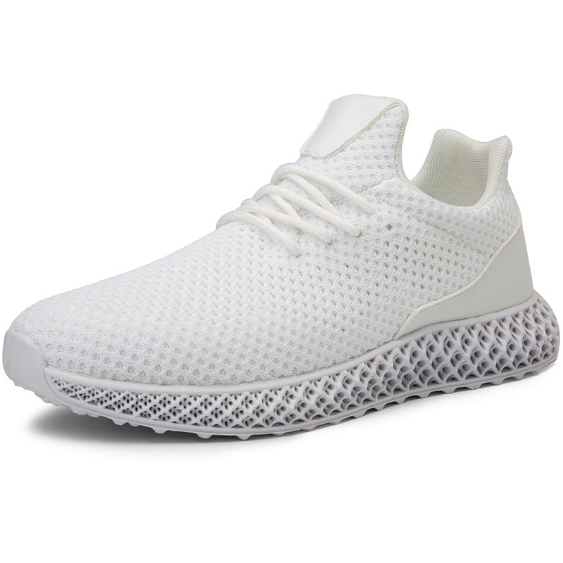 Summer New Casual Mesh Shoes Men's White Shoes